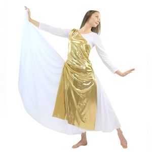 Danzcue Worship Dance Tunic with Side Slits(white dress not included) Child S/M